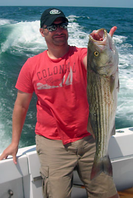 Angler with bass